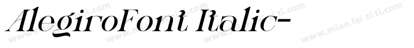 AlegiroFont Italic字体转换